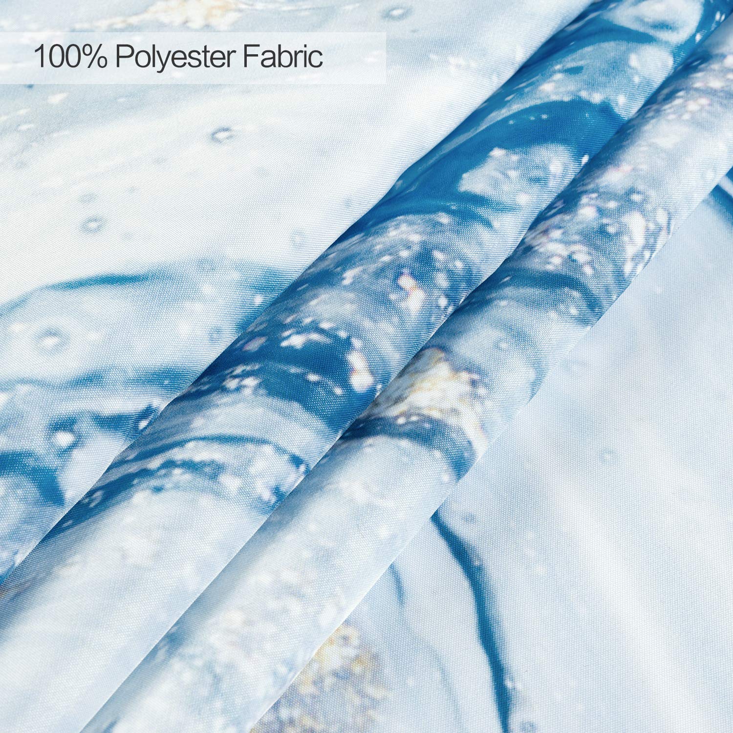 joyfeelife Fabric Shower Curtain Set Waterproof Bath Curtain for Bathroom Showers Bathtubs Home Decor with 12 Hooks, 71x71 Inch