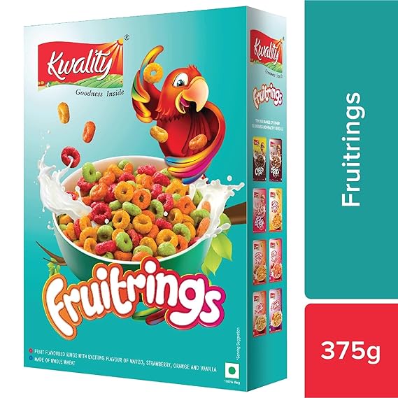Kwality Fruitrings - Fruit Flavored Rings with Exciting Flavor of Mango, Strawberry, Orange