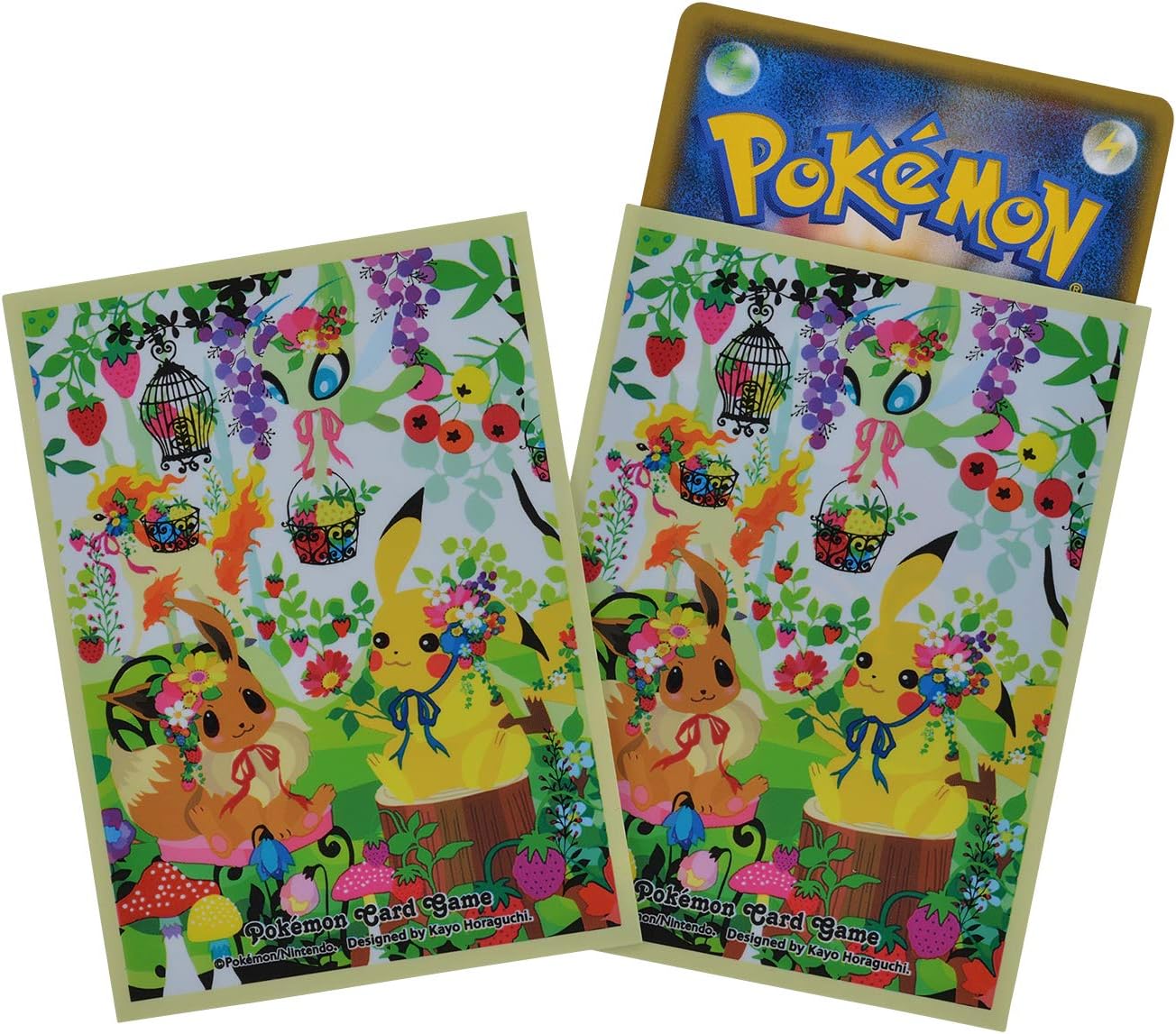 Amazon ポケモンセンターオリジナル ポケモンカードゲーム デッキシールド Berry S Forest Ghost S Castle 森 おもちゃ雑貨 おもちゃ
