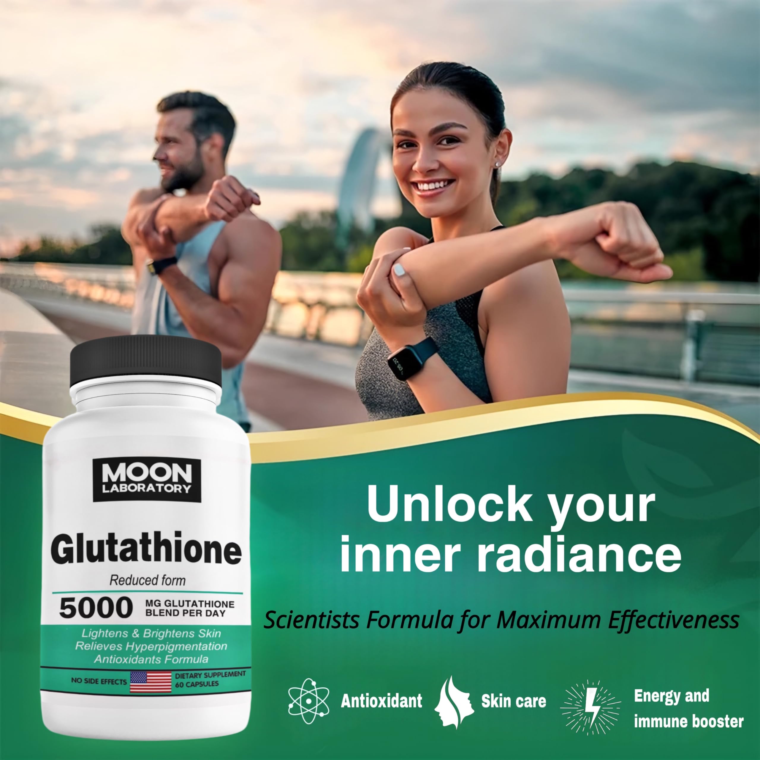 Mua Premium Glutathione Supplement 5000mg |Reduced Form|, Blend with  Collagen & Vitamin C – Skin brightening, Antioxidant, Immune Support. 60  Softgels trên Amazon Mỹ chính hãng 2026