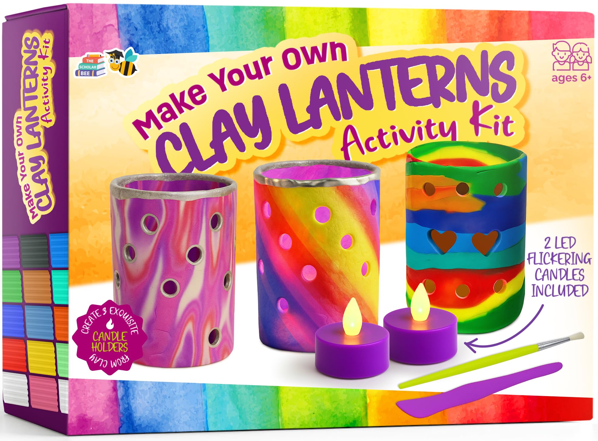 Photo 1 of Light-up Clay Lanterns Making Kit Activity for Kids & Tween Girls Ages 8-14 Year Old - Best DIY Arts & Crafts Kits Christmas Gifts - Creative Craft Toys for Preteen & Teenagers Art Projects (Lanterns)