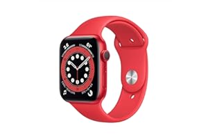 Apple Watch Series 6 (GPS, 40mm) - Red Aluminum Case with Red Sport Band (Renewed Premium)