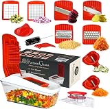 AEX 8-Blade Manual Vegetable Chopper with Container and Tools