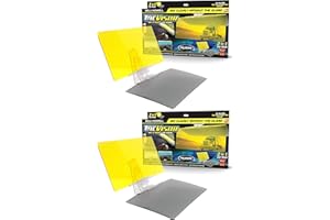 Tacvisor by Bell+Howell for Day and Night Polarized Sun Visor Anti-Glare UV Blocking Sun Protection Vehicle Windshield Sunshade Car Accessories for Clearer Vision Safety Driving As Seen On TV Set of 2