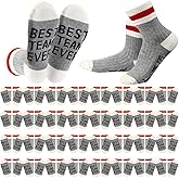 Glitopper Best Team Ever Gift Sock Bulk Employee Appreciation Day Gifts for Women Men Team Staff Coworker Office Favors