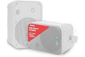 Pyle, Home Dual Waterproof Outdoor Speaker System, 6.5 Inch Pair of Weatherproof Wall/Ceiling Mounted Speakers, Heavy Duty Gr