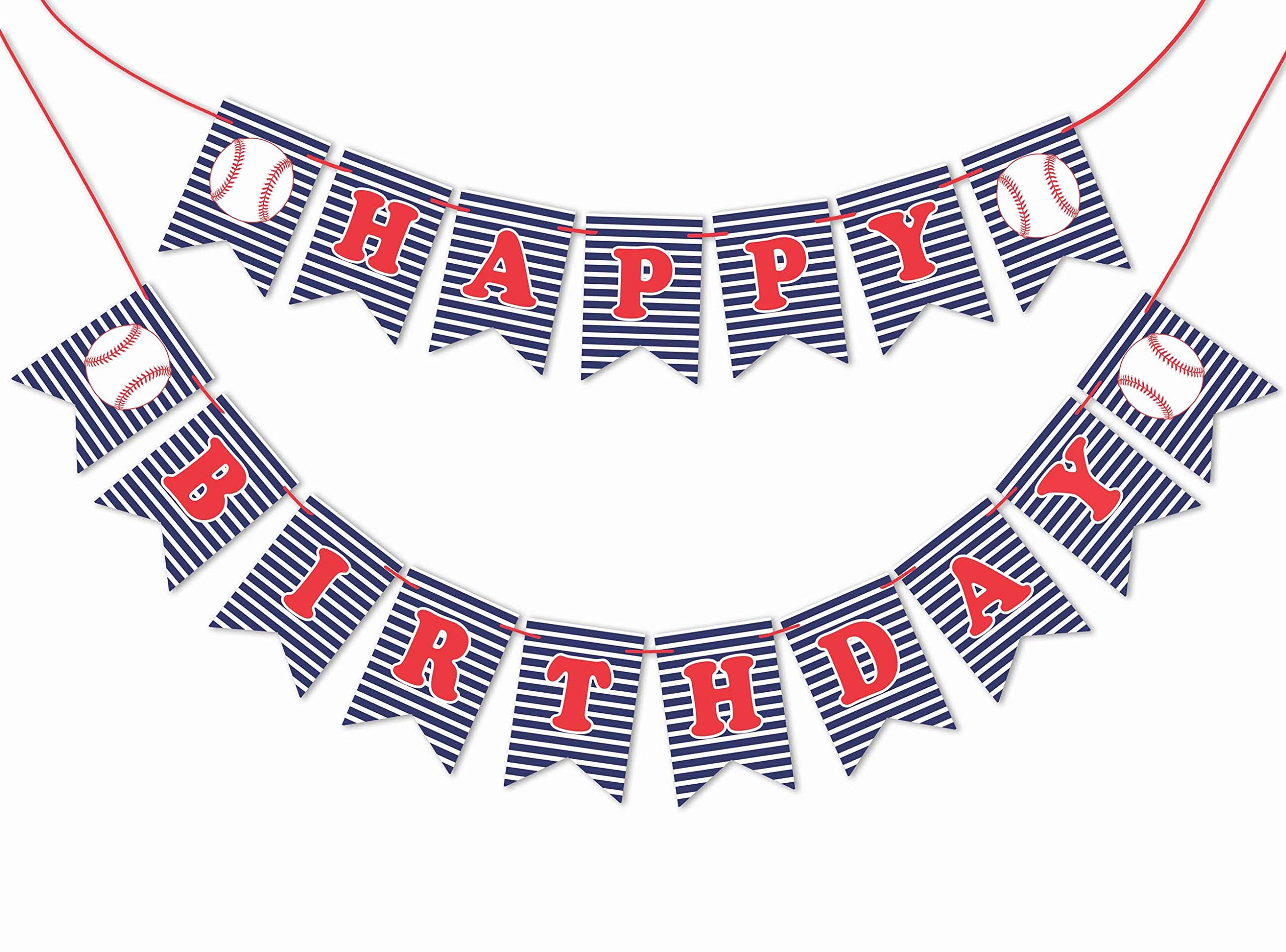 Inkdotpot Birthday Party Decorations Happy Birthday Party Garland Baby Boy Baseball Pennant Banner Flag