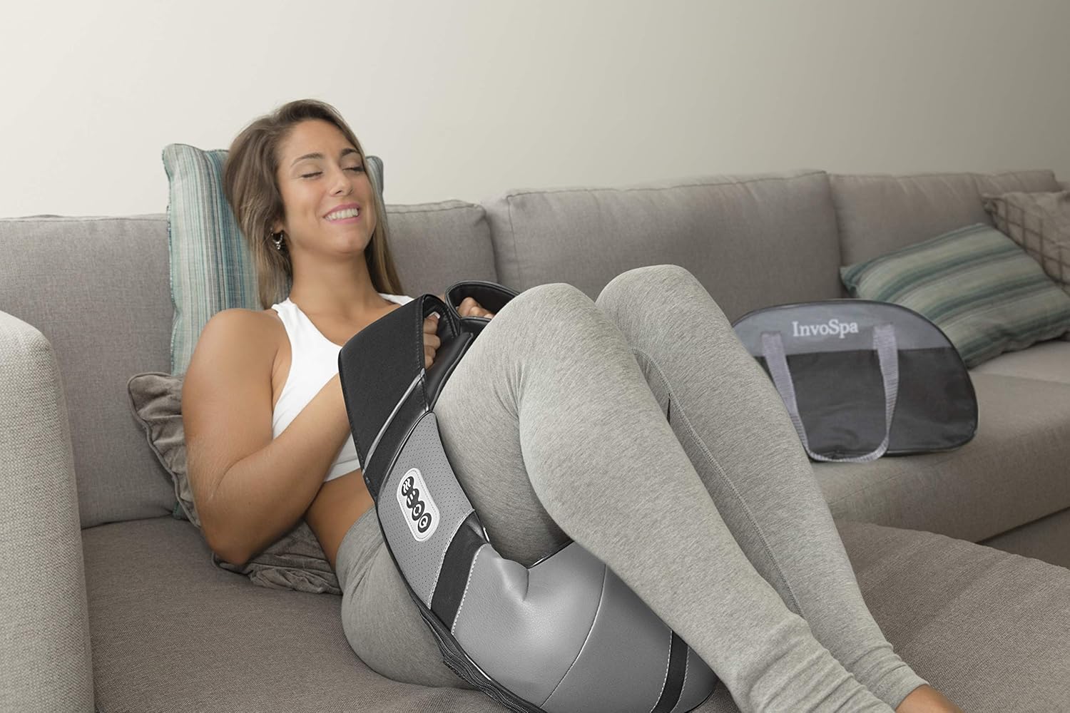 Shiatsu Back Shoulder and Neck Massager with Heat - Deep Tissue Kneading Back Massager for Neck, Shoulders, Foot, Legs - Electric Full Body Pillow Massage - Perfect Gift: Health & Personal Care