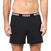 HUGO Men's Exposed Waistband Contrast Logo Lounge Shorts