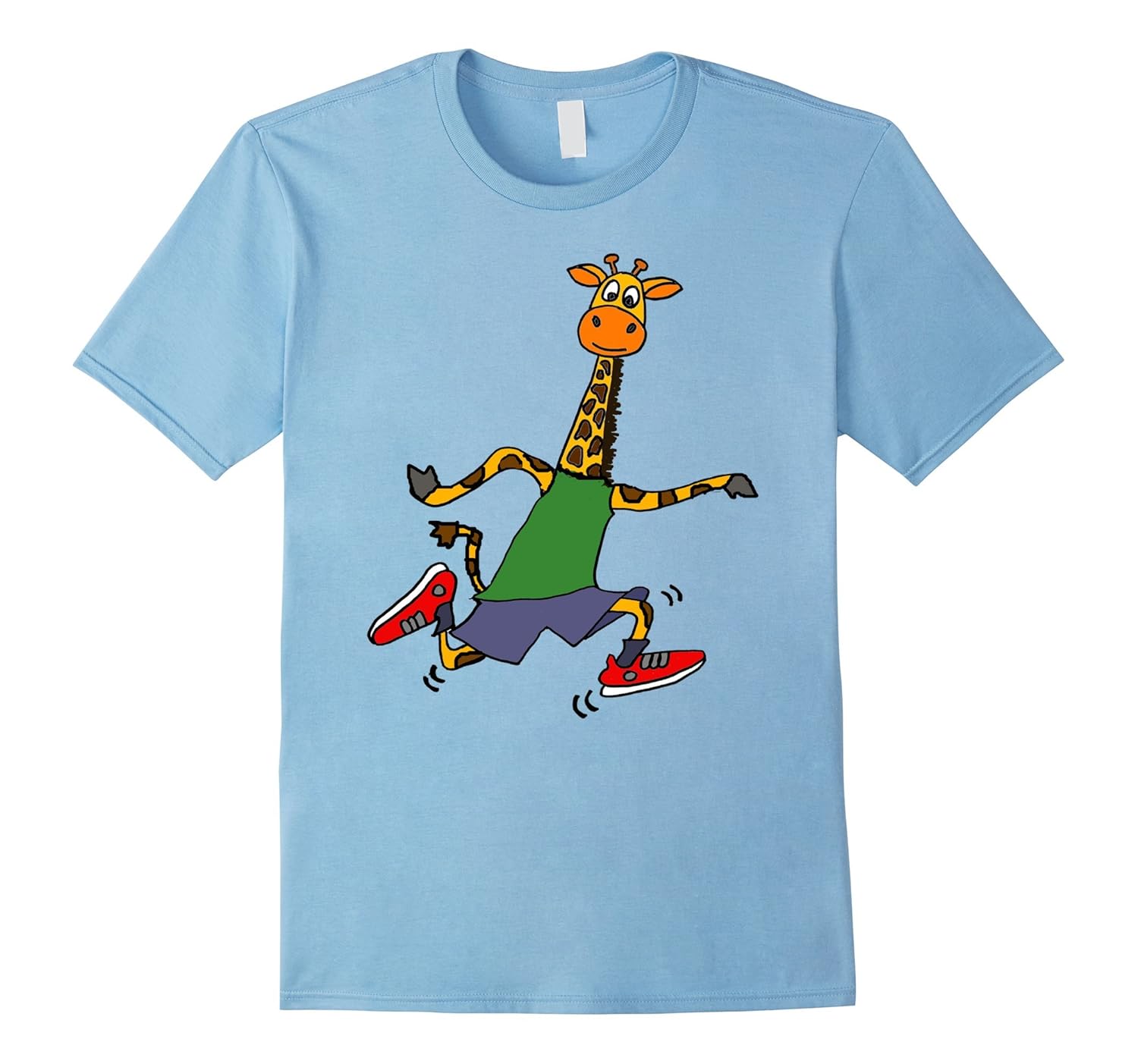 Smilealottees Funny Giraffe Running T-shirt-ANZ