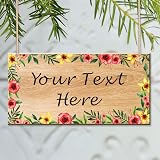 EDSG Personalised Wooden Garden Sign Plaque 186x92mm Outdoor Welcome view 3