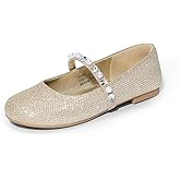 DREAM PAIRS Girls Mary Jane Dress Shoes Ballerina Flats for Wedding, Party (Toddler/Little Kid/Big Kid)