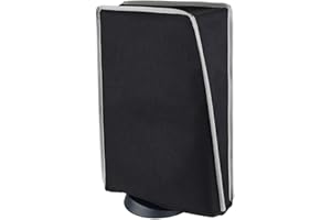 PlayVital Black Nylon Dust Cover for ps5, Soft Neat Lining Dust Guard for ps5 Console, Anti Scratch Waterproof Cover Sleeve f