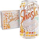 Shasta Zero Sugar California Dreamin' | Citrus &amp; Tropical Flavor | 12-Pack of 12oz Cans | Sugar-Free, Caffeine-Free Soda with Bright, Refreshing Vibes