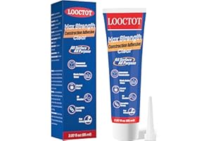 LOOCTOT Max Strength Clear Construction Adhesive, 2.87 fl oz (85ml) Cement Glue,Squeeze Tube, Versatile Clear Construction Glue for Tile,Floor,Stone,Wood,Wall & More,Works Under Water