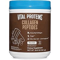Vital Proteins Chocolate Collagen Powder Supplement (Type I, III) for Skin Hair Nail Joint - Hydrolyzed Collagen - Dairy…