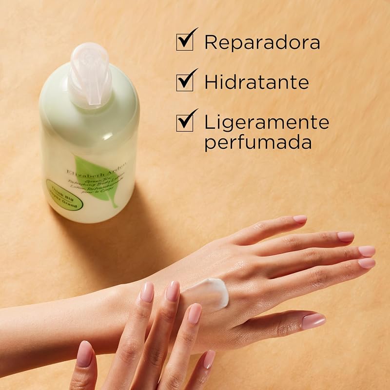Elizabeth arden - chá verde, loção corporal refrescante, com fragrância de extrato de chá verde, restaura e hidrata, energiza os sentidos, pele sedosa e macia - 500 ml