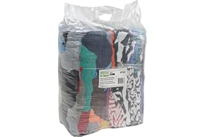 RMP Maintenance Products - Recycled Material Wiping Rags, Cotton, Mix Colours, 25 lbs. Each