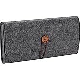 ProCase Carrying Case for 2025 Nintendo Switch 2; Portable Travel Bag Ultra Slim Felt Pouch with 5 Game Cartridges Holders a Bit Large for 7.9-Inch Switch 2 -Black