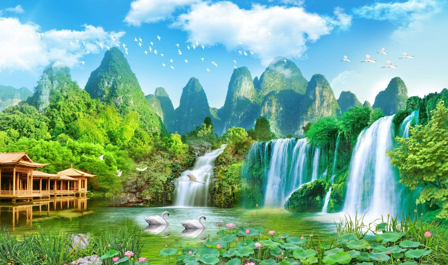 Close-Up Lotus Leaf Pool - Jigsaw Puzzles For Adults 1000-Piece Diy Puzzle Kids Wooden Toys
