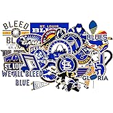 25 PCS St Louis American Blues Hockey Stickers for Water Bottle, Laptop, Bicycle, Computer, Motorcycle, Travel Case, Car Decal Decoration Sticker