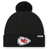 FOCO NFL Unisex-Adult NFL Team Logo Basic Pom Beanie Hat