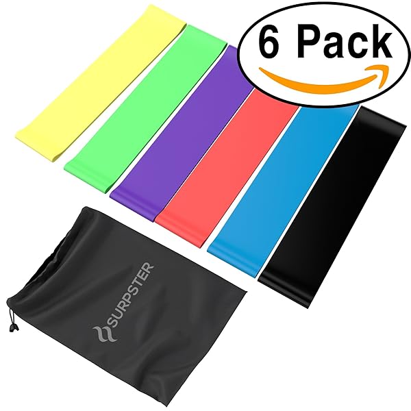 3 Pack Resistance Exercise Workout Bands [FREE TRAVEL BAG] 12" Latex - Best for Training, Pilates, Powerlifting, Stretching, Physical Therapy, Yoga, Rehab and Home Fitness [ULTIMATE FITNESS SET]