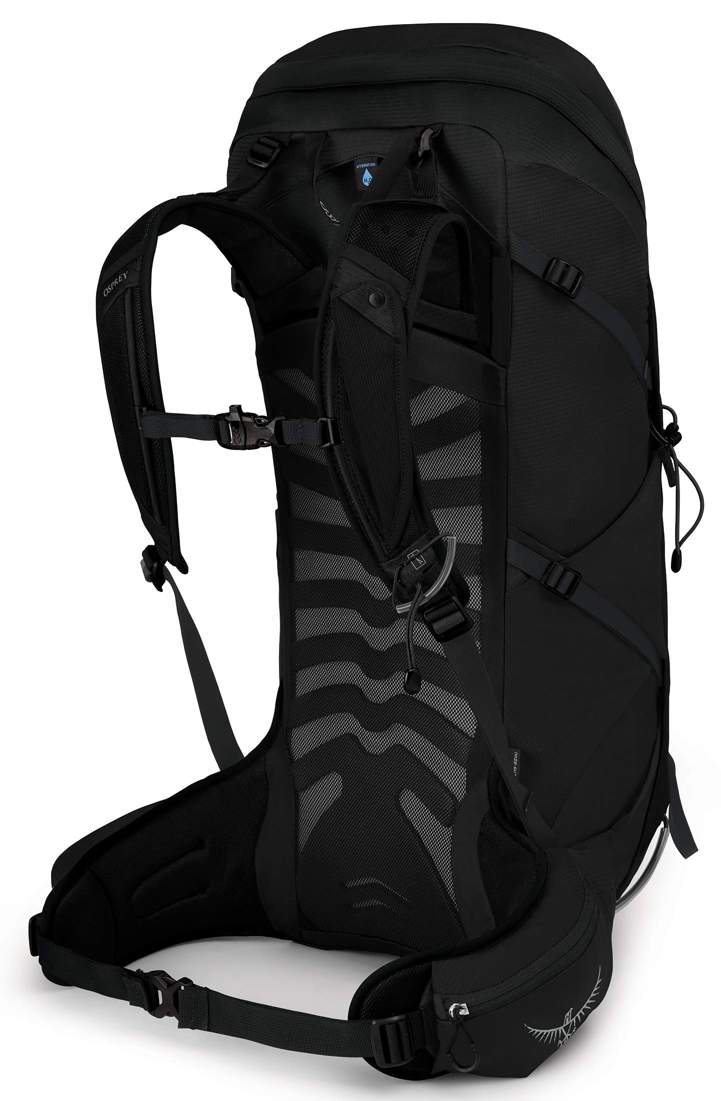 Osprey Talon 36L Men's Hiking Backpack with Hipbelt, Stealth Black, Large/X-Large