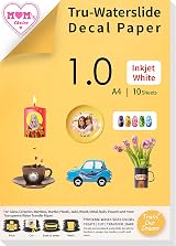 TransOurDream Tru-Water Slide Paper for Inkjet 10 Sheets A4 White TRANS-019