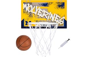 Franklin Sports NCAA Over The Door Basketball Hoop - Kids Indoor Basketball Hoop with Mini Basketball - NCAA Fan Shop Mini Hoop for Bedroom + Office - Over The Door Mini Hoop Set