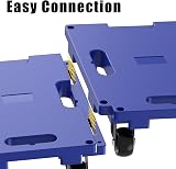 SOLEJAZZ 2 Pack Mobile Dolly 440 LBS Capacity 4-Wheel Furniture Cart Blue view 3