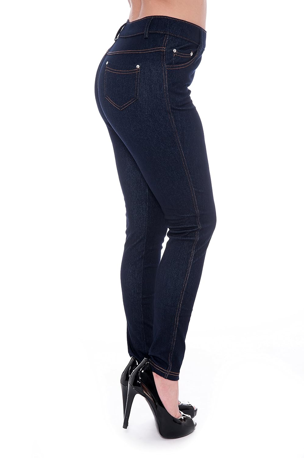 plus size black jeggings with pockets