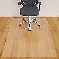 HOMEK Large Office Chair Mat for Hardwood Floor- 46" x 72" Clear Computer Desk Chair Mat for Hard Wood/Tile Floors, Easy Glide Plastic Mat for Under Office Chairs on Hardwood for Work & Home