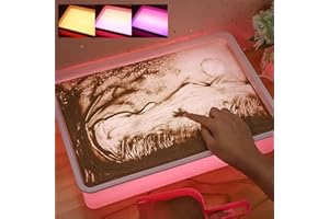Odoorgames Sand Painting Light Box, Sensory Light Table for Kids - 3 Color Temperature & 10 Levels Adjustable Brightness, 16"