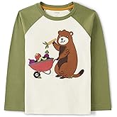 Gymboree Boys and Toddler Spring and Summer Embroidered Graphic Long Sleeve T-Shirts