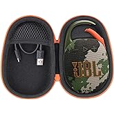 co2CREA Hard Carrying Case Replacement for JBL Clip 5 Waterproof Portable Mini Speaker (Camo Case)