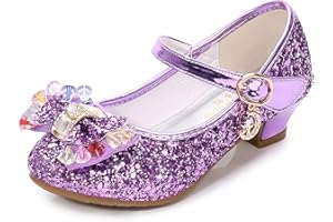 Cadidi Dinos Girls Dress Shoes Wedding Party Heel Mary Jane Princess Flower Shoes (Toddler/Little Kid/Big Kid)