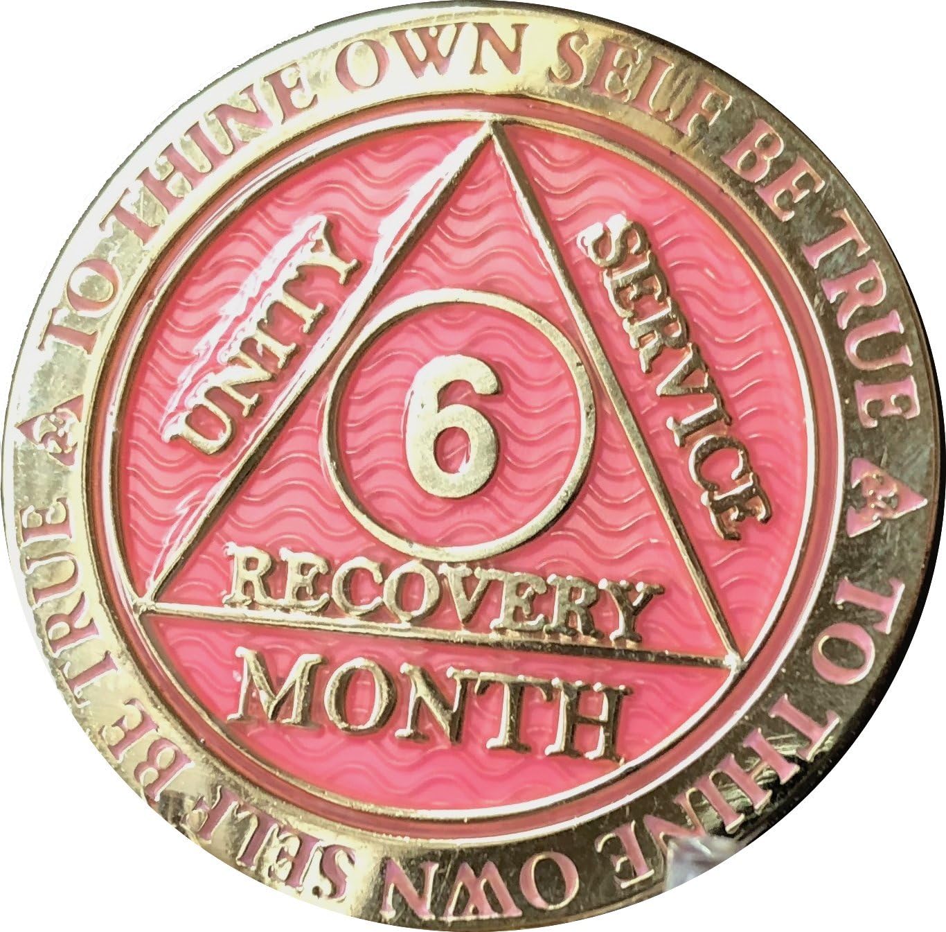 6 Month AA Medallion Reflex Pink Gold Plated Chip - Image 4