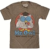 Tee Luv Men's Mr Owl How Many Licks Shirt - Vintage Tootsie Pop Graphic T-Shirt