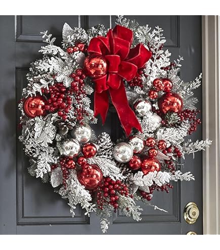 　Decorated Christmas Wreath Polar Express, Christmas Wreath for Front Door, Winter Wreath