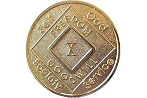 10 Year NA Medallion Official Narcotics Anonymous Chip
