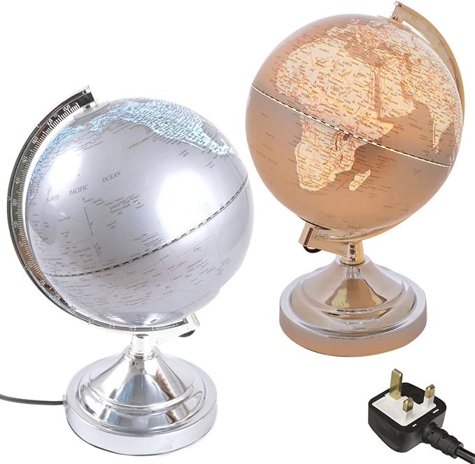 Revolving Globe Touch Lamp A Light Up Map of Earth Amazon.co.uk