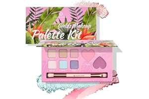 Color Nymph Girls Eye & Cheek Makeup Palette Kit - Eyeshadow & Blush & Highlighter Palette for Teens Girls Tweens, Beginner-Friendly, Gentle Makeup Kits for Starter, Makeup Gift for Christmas (Pink)