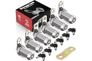 MKING RV Storage Cam Locks Keyed Alike - 6 Pack Tubular Compartment Locks for Storage Door with 1-1/8" Cylinder - Chrome Finish