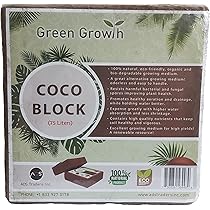 Adstraders Green Growth Coco Block - 75L, 5Kg Coco Coir Growing