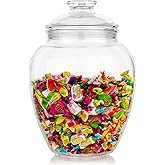 Modern Innovations 128-Ounce Candy & Cookie Jar with Lid, 1 Gallon Premium Acrylic Clear Apothecary Jar, Wedding & Home Décor Centerpiece, Decorative Kitchen Storage Jar, Bathroom Organization
