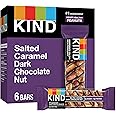 KIND Nut Bars, Salted Caramel & Dark Chocolate Nut, Healthy Snacks, Gluten Free, Low Sugar, 6g Protein, 6 Count