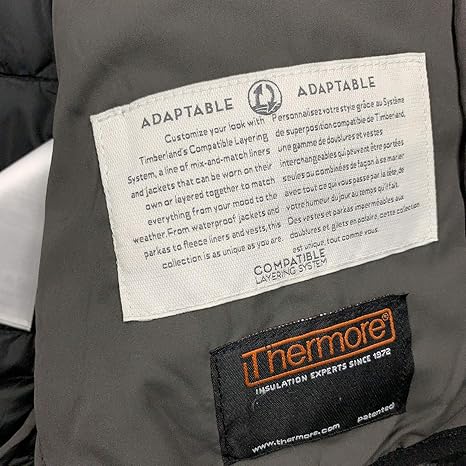 timberland mens skye peak thermofibre quilted jacket black