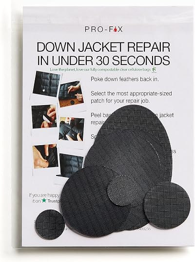 DJR PRO-FIX Ripstop Repair Patch Kit Waterproof Self-Adhesive 7 pcs Black