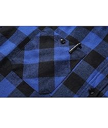 ZITY Men's Flannel Hoodie Shirts Casual Button Down